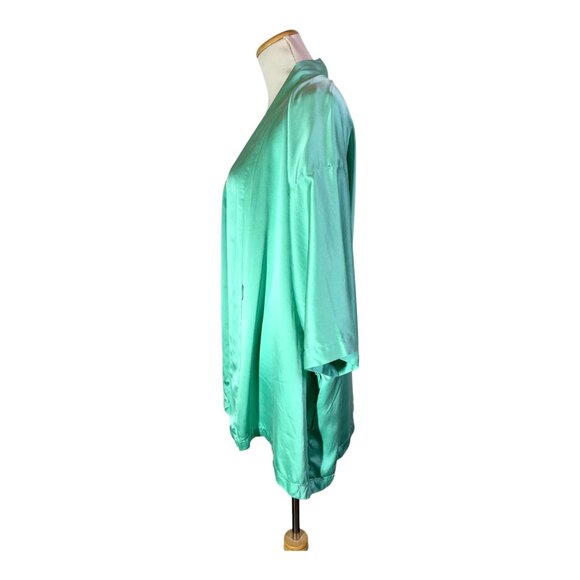 Victoria's Secret One Size Silk Short Robe Seafoam Green *Flaw - Picture 11 of 15